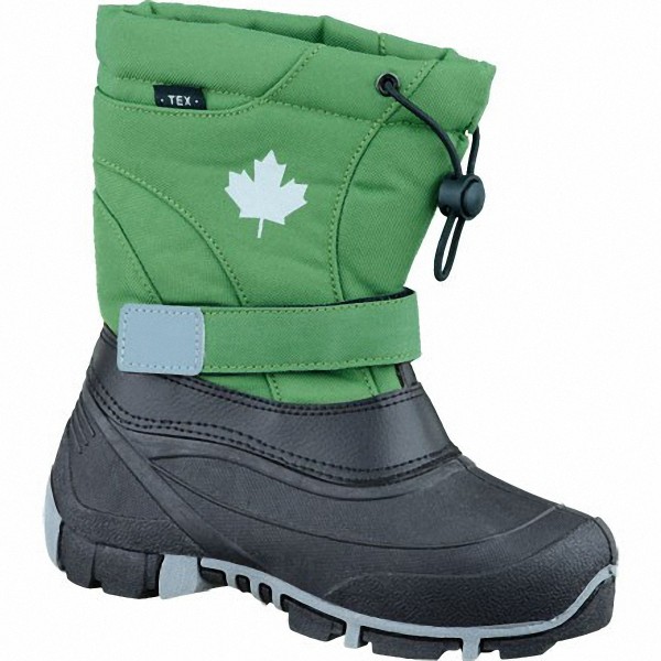 Canadians Mädchen und Jungen Winter Synthetik Tex Boots green, Warmfutter, weiches Fußbett