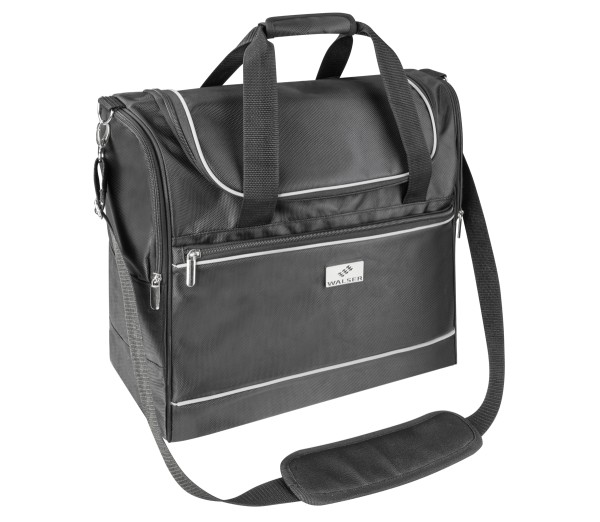 Carbags leichte Reisetaschen 35-55 L, schwarz, 3 Außenfächer, Laptopfach innen, Schultergurt, Tragegriff