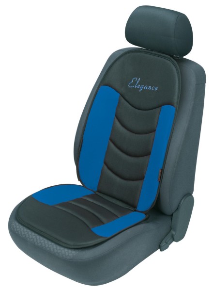 ergonomische Universal Polyester Auto Sitzauflage Gerini blau, hohes  Rückenteil, weich gepolstert, waschbar, alle PKW