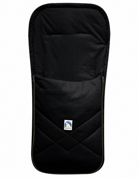 Baby Sommer Fußsack mit Baumwolle schwarz, waschbar, für Kinderwagen, Buggy, ca. 94x42 cm