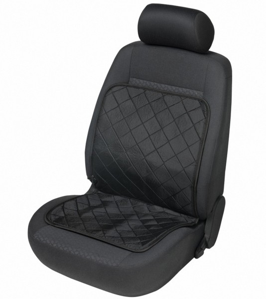 beheizbare Universal Auto Sitzauflage schwarz, Heizfunktion auf Sitzfläche  und Rückenlehne