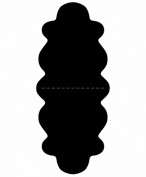 australische Doppel Lammfelle aus 2 Fellen schwarz gefärbt, voll waschbar, ca. 175x63 cm, Haarlänge ca. 70 mm