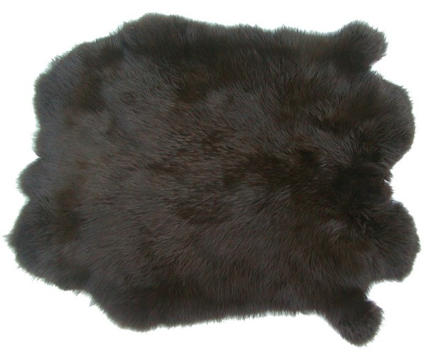 Kaninchenfelle braun gefärbt, ca. 30x30 cm, Felle vom Kaninchen mit seidigem Haar