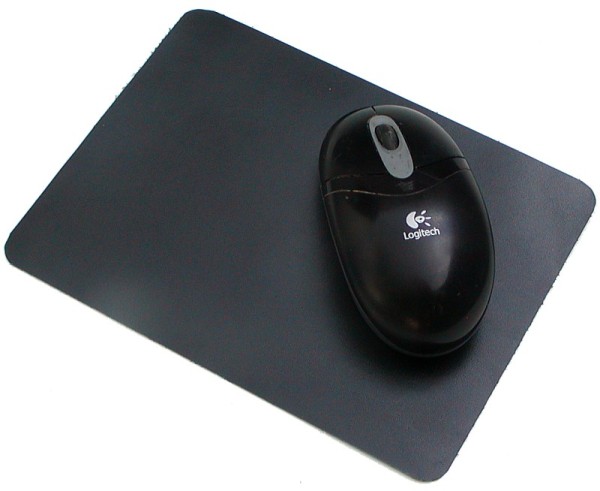 Leder Mousepad, Leder Mauspad, Leder Mausmatte, 22,8x18,8 cm, sehr flach