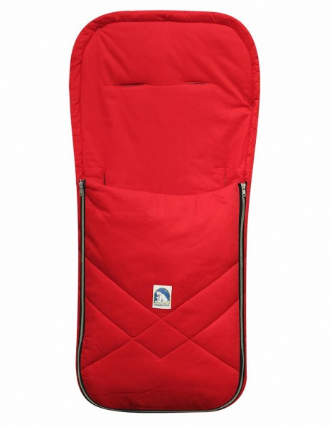 Baby Sommer Fußsack mit Baumwolle rot, waschbar, für Kinderwagen, Buggy, ca. 94x42 cm