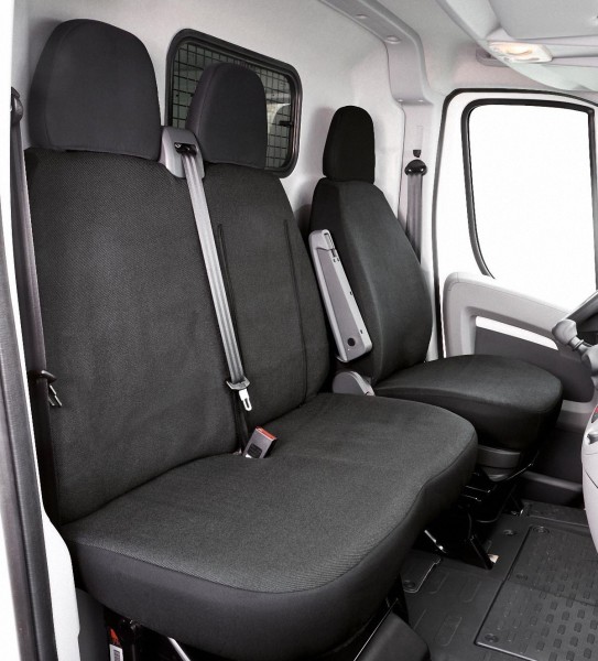 Passform Transporter Sitzbezüge für Peugeot Boxer, passgenauer Sitzbezug Einzelsitz+Doppelbank, Jacquard Stoff