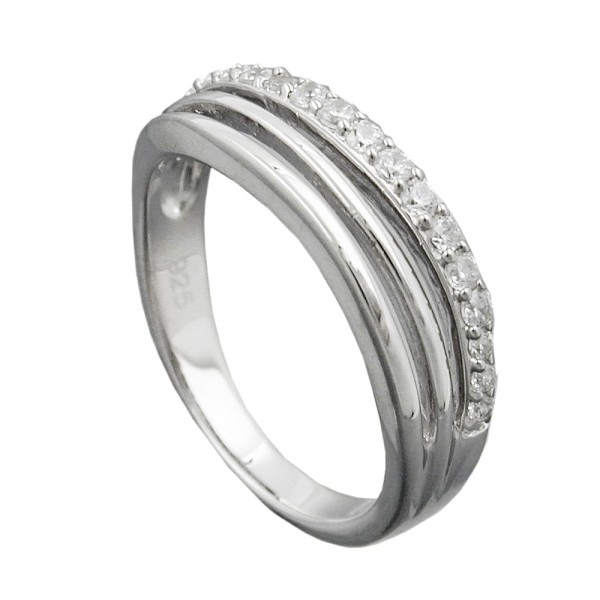 Ring, mit vielen Zirkonias, Silber 925