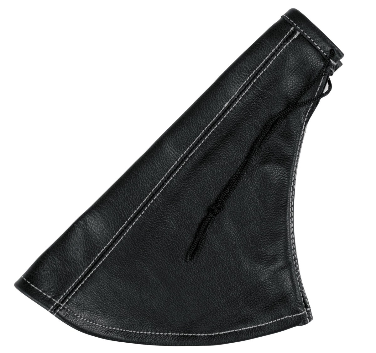 Leder Schaltmanschette Handbremssack schwarz grau, Leder