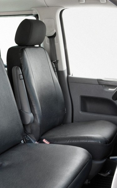 Passform Sitzbezüge für VW T6, passgenauer Kunstleder Sitzbezug Einzelsitz vorn, ab Bj. 07/2015