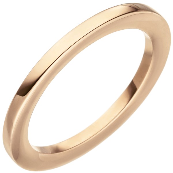 Damen Rotgold Ring, Vorsteckring, Goldring ohne Stein, 585er Rotgold, Gewicht ca. 3,5 Gramm