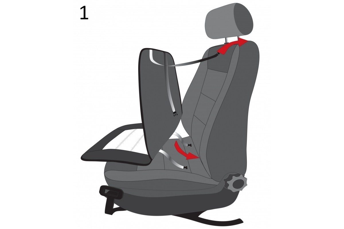 komfortable Universal Polyester Auto Sitzauflage S-Race rot, 12 mm  Schaumstoff Polsterung, waschbar, PKW Sitzaufleger