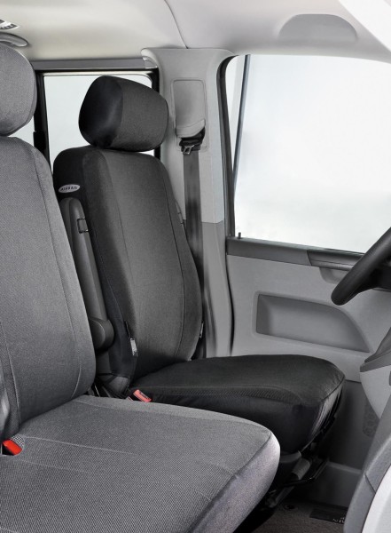 Passform Sitzbezüge Transporter für VW T6, passgenauer Stoff Sitzbezug Einzelsitz vorn, ab Bj. 07/2015